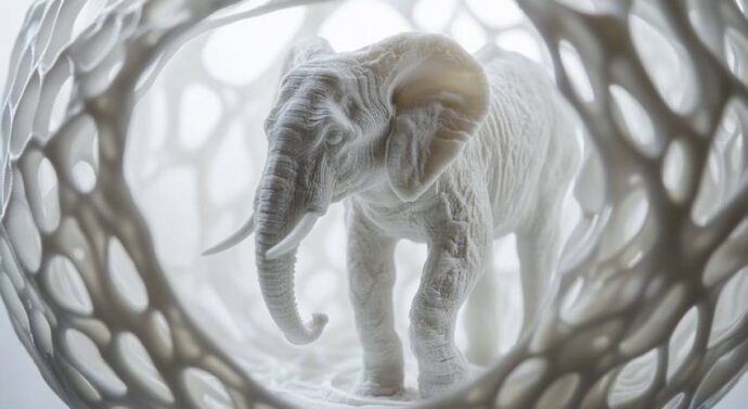 Биофизики напечатали 3D-слона внутри живой клетки — первый шаг к управлению изнутри