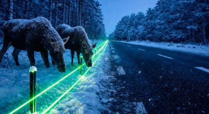 Лазер вместо забора: как в Нидерландах пытаются снизить ДТП с дикими животными